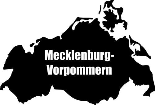 blattwerk-design KFZ-Aufkleber, Mecklenburg-Vorpommern, Bundesland, Bundesländer, Deutschland, Fahrzeug-Aufkleber, Auswahl (M010 Weiß) von blattwerk-design