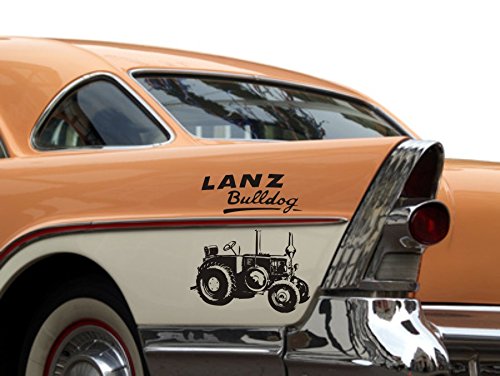 blattwerk-design KFZ-Aufkleber, Traktor 15, Ackerschlepper, Verschiedene Größen und Farben (M010 Weiß, 220 mm x 210 mm) von blattwerk-design