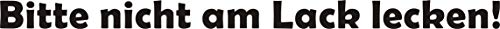 blattwerk-design KFZ-Aufkleber Bitte Nicht am Lack lecken 300 mm x 20 mm (Silber) von blattwerk-design