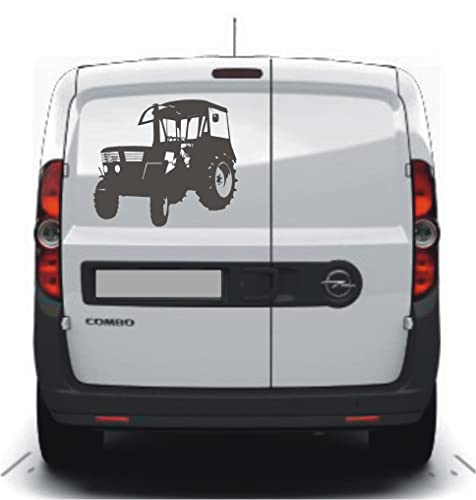 blattwerk-design KFZ-Aufkleber - Traktor 1 - Traktoren - Autoaufkleber - Verschiedene Größen und Farben (M071 Grau, 290 mm x 210 mm) von blattwerk-design