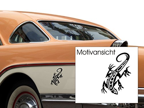 blattwerk-design Salamander, Autoaufkleber, Echse, Tier, KFZ-Aufkleber, Verschiedene Größen und Farben (M010 Weiß, 180 mm x 100 mm) von blattwerk-design