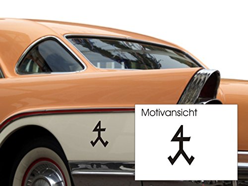 blattwerk-design Steinmetz, KFZ-Aufkleber, Autoaufkleber, Innungszeichen, Beruf, Handwerk, Innung (M090 Silber, 300 mm x 200 mm) von blattwerk-design