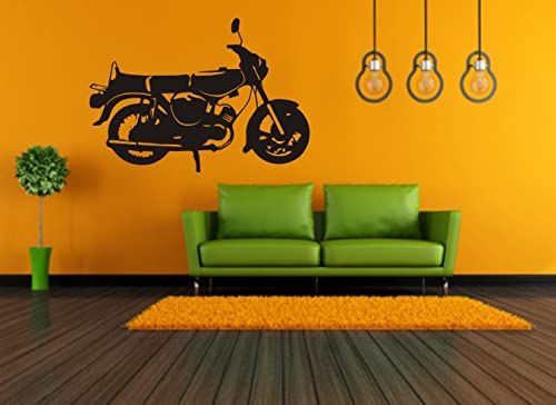 blattwerk-design Wandtattoo - DDR Moped - Moped - Motorrad (640 mm x 450 mm, M071 Grau) von blattwerk-design