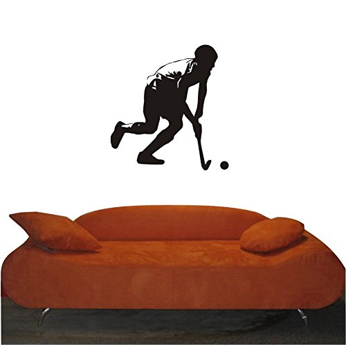 blattwerk-design Wandtattoo - Hockey - Hockeyspieler - Sport - Verschiedene Größen und Farben (480 mm x 450 mm, M042 Flieder) von blattwerk-design