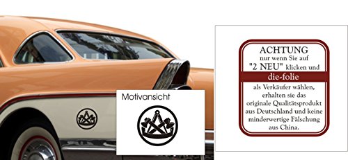 blattwerk-design Zimmermann, Zimmerer, KFZ-Aufkleber, Autoaufkleber, Innungszeichen, Beruf, Handwerk, Innung (M090 Silber, 200 mm x 200 mm) von blattwerk-design