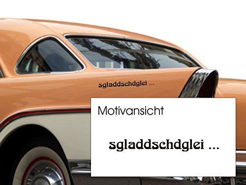 blattwerk-design sgladdschdglei ... Sächsische Sprüche,Kfz-Aufkleber, Sachsen, Mundart, Sachsen, Spruch, Humor (M090 Silber, 300 mm x 35 mm) von blattwerk-design