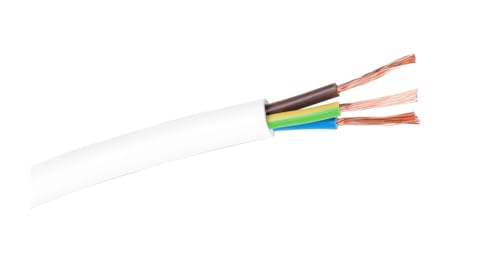 Rundschlauchkabel 3x2,5mm² weiß 100m zur Elektroinstallation und Stromversorgung in Wohnsystemen Rundschlauchkabel 3x2,5mm² weiß 100m zur Elektroinstallation und Stromversorgung in Wohnsystemen von blendend
