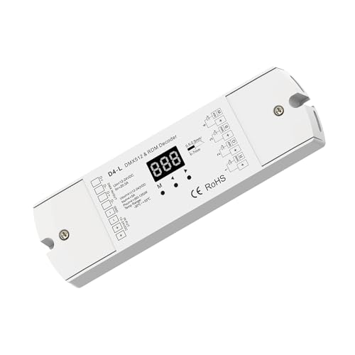 blendend Decoder DMX512 12-24 V DC 5 A x 4 CH, 20 A Max, 240 W/480 W zur Steuerung von LED-Leuchten und Beleuchtungssystemen. blendend Decoder DMX512 12-24 V DC 5 A x 4 CH, 20 A Max, 240 W/480 W zur Steuerung von LED-Leuchten und Beleuchtungssystemen. von Blendend