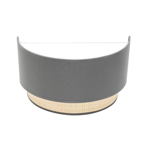 blendend Designerlampe mit E27-Sockel, natürliches Finish und Grau, Maße: 17 x 30 x 15 cm, ideal zur Beleuchtung und Dekoration von Räumen. von Blendend
