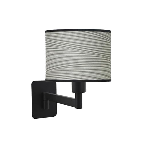 blendend Klappbare Wandleuchte in Schwarz mit grauer Rille, Maße 26 x 17 x 28 cm, ideal für die Beleuchtung moderner Räume und Dekorationen. blendend Klappbare Wandleuchte in Schwarz mit grauer Rille, Maße 26 x 17 x 28 cm, ideal für die Beleuchtung moderner Räume und Dekorationen. von Blendend
