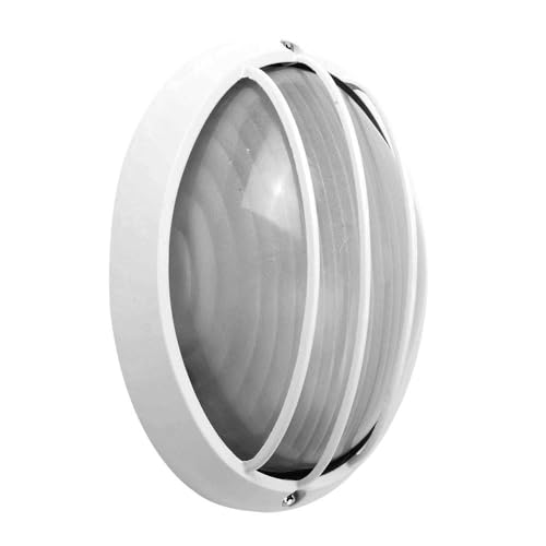 blendend Ovale Außenleuchte aus Aluminium, 1 x E27, weiß, 11 x 32 x 20,5 cm, IP44, ideal für Außenbeleuchtung und wetterfest. blendend Ovale Außenleuchte aus Aluminium, 1 x E27, weiß, 11 x 32 x 20,5 cm, IP44, ideal für Außenbeleuchtung und wetterfest. von Blendend