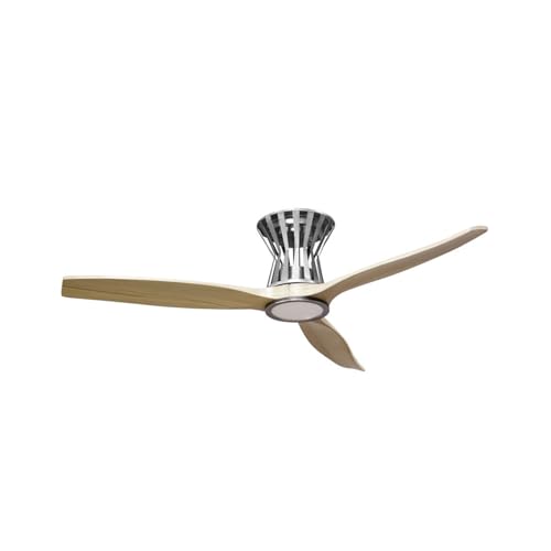 blendend Ventilator DC 18 W, Nickel/Buche, mit 3 Flügeln, dimmbares Licht 3000 K, 4000 K, 6000 K, 2250 lm, Fernbedienung, Timer und Speicher im Lieferumfang enthalten. blendend Ventilator DC 18 W, Nickel/Buche, mit 3 Flügeln, dimmbares Licht 3000 K, 4000 K, 6000 K, 2250 lm, Fernbedienung, Timer und Speicher im Lieferumfang enthalten. von blendend