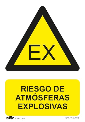 blendend Warnschild für explosive Atmosphären aus PVC, ideal zum Warnen vor Gefahren in gefährlichen Umgebungen. von Blendend