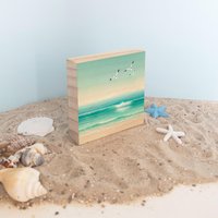 strand Möwen Meer Ozean See Holzbild Holzblock | 10x10x2cm Geschenk Urlaub Sommer Freiheit Maritim Deko Wohndeko Wohnakzente Wohnaccessoire strand Möwen Meer Ozean See Holzbild Holzblock | 10x10x2cm Geschenk Urlaub Sommer Freiheit Maritim Deko Wohndeko Wohnakzente Wohnaccessoire von WishcraftersDE