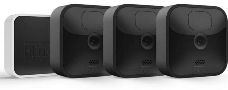 blink Überwachungskamera Outdoor 3er Kamera Set (Außenbereich, Innenbereich, 3-tlg., Set, mit Sync Modul) von blink