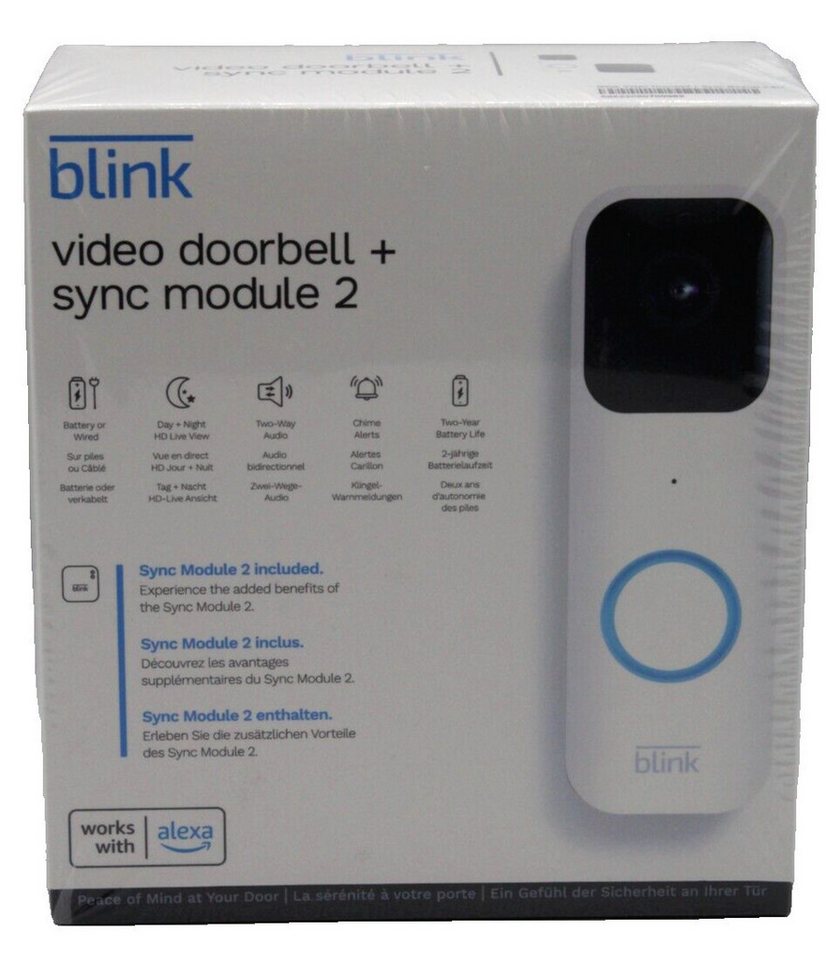 blink Smart Home Türklingel Video Doorbell Smarte Türklingel 1080p HD (Außenbereich, Innenbereich, Set, Zwei-Wege-Audio, Alexa-Kompatibilität, Lange Batterielaufzeit) von blink