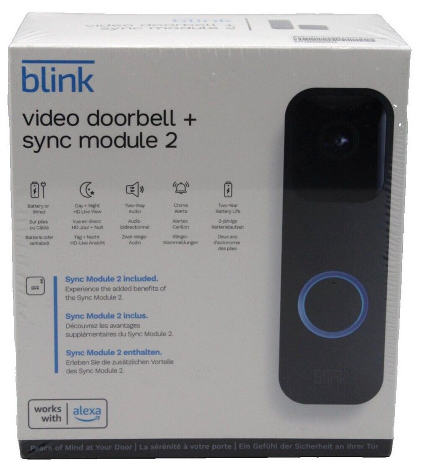 blink Smart Home Türklingel Video Doorbell Smarte Türklingel 1080p HD (Außenbereich, Innenbereich, Set, Zwei-Wege-Audio, Alexa-Kompatibilität, Lange Batterielaufzeit) von blink