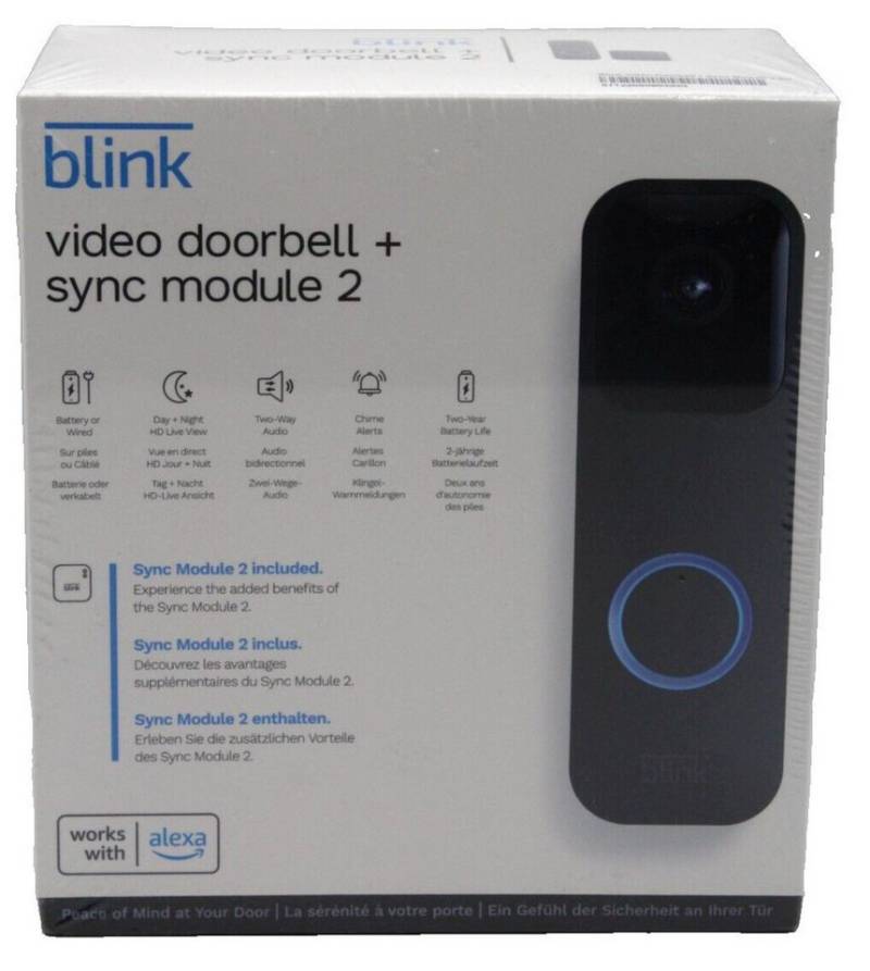blink Smart Home Türklingel Video Doorbell Smarte Türklingel 1080p HD (Außenbereich, Innenbereich, Set, Zwei-Wege-Audio, Alexa-Kompatibilität, Lange Batterielaufzeit) von blink