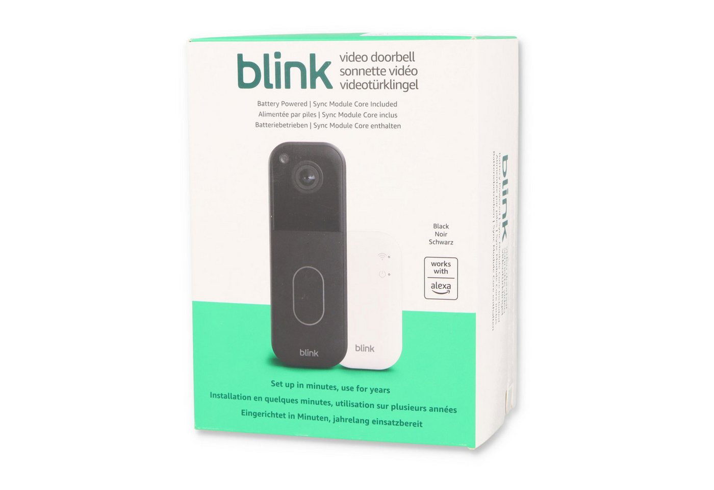 blink Smart Home Türklingel Videotürklingel mit Sync-Basismodul (Außenbereich) von blink