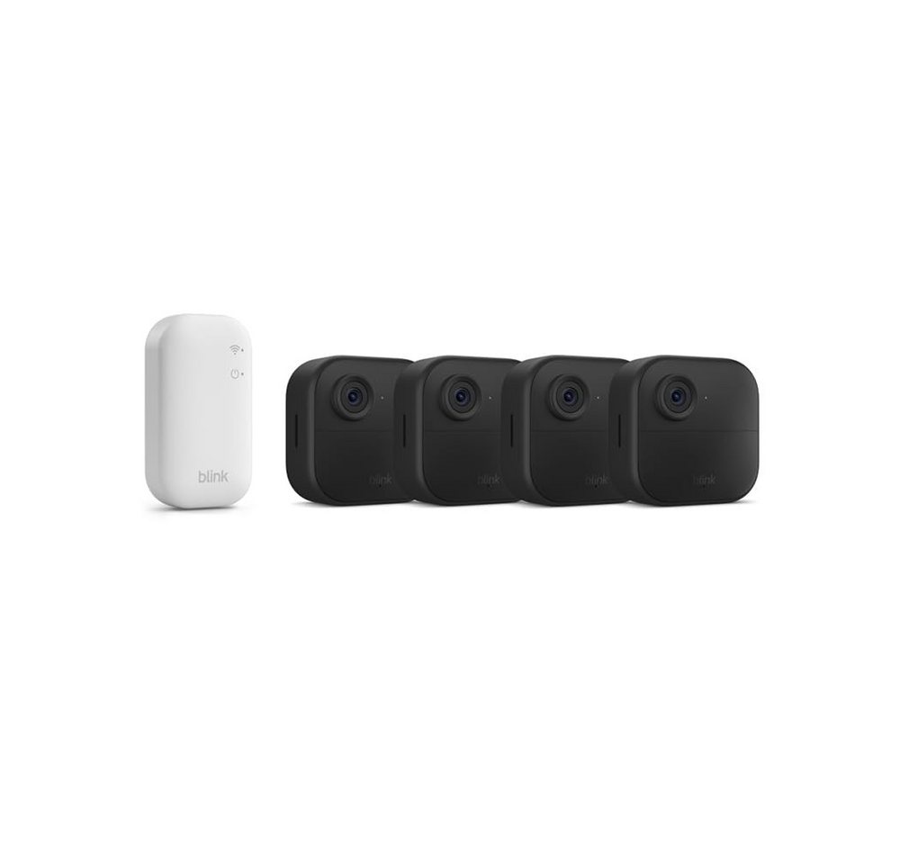 blink Überwachungskamera Blink-Kamera Outdoor 4 Kabelloses HD 4-Kamera-System und Sync Module (4-tlg) von blink