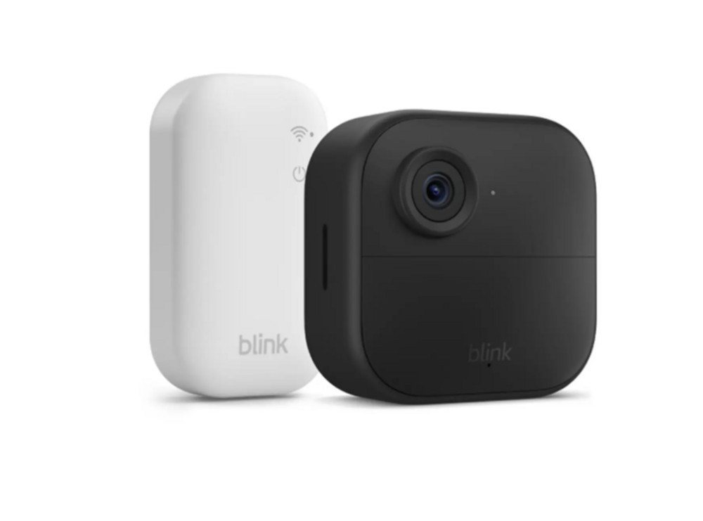 blink Überwachungskamera Kamera Outdoor 4 Sicherheitskamera 1-Kamera-System Überwachungskamera (Außenbereich, Innenbereich, Set, inkl. Sync Modul Core, integriertes Mikrofon) von blink
