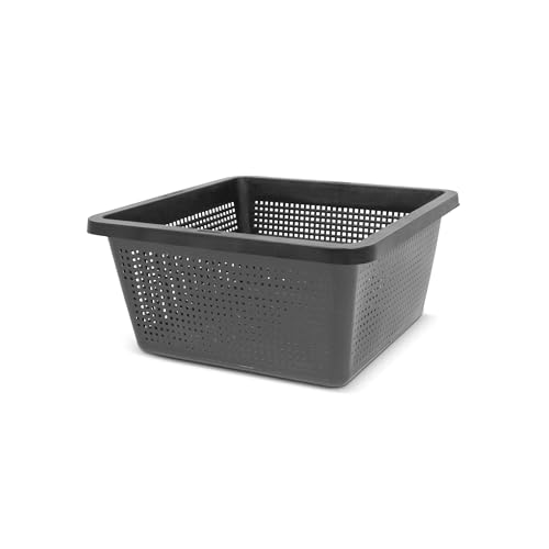 blizz-z Pflanzkorb eckig 19 x 19 cm x 9 cm (10 Stück) | Teichkorb, Wasserpflanzkorb, Teichbepflanzung, Gewächshaus, wetterfester Kunststoff Lange Lebensdauer von blizz-z