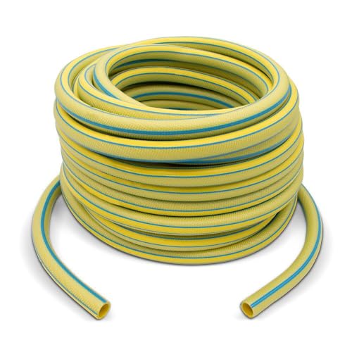 blizz-z Profi-Wasserschlauch 6-lagig Länge: 50 m, Anschluss: 3/4" Zoll, Durchmesser: 19 mm | hochelastischer, gewebeverstärkter Schlauch, Betriebsdruck: bis 9 bar | UV-beständig | Made in EU von blizz-z