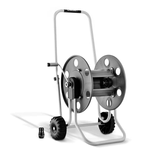 blizz-z Schlauchwagen bis 85 m Schlauchlänge (1/2") oder 40 m (3/4") | Profigerät aus Metall mit 2 Rädern (unmontiert) | Made in EU von blizz-z