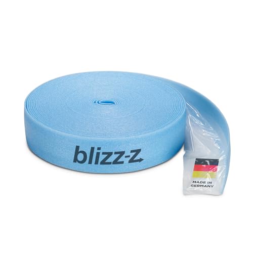blizz-z protect Estrich-Randdämmstreifen mit Anschlussfolie (nicht selbstklebend) | 50 m x 8 mm x 100 mm (1 Rolle) | für Estrich, Boden, Fußbodenheizung | Polyethylen von blizz-z
