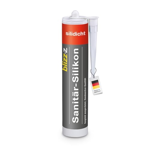 blizz-z silidicht Premium Sanitär-Silikon | 1 Kartusche 300 ml in verschiedenen Farben | für innen und außen | UV-beständig | Made in Germany (manhattan) von blizz-z