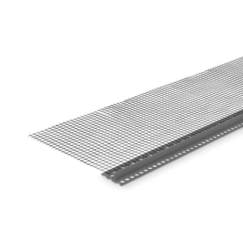 blizz-z terraflex plast Randeinfassung PVC grau ohne Steg (2 m x 25 mm) Stärke 2,2 mm | Randabschluss, Kantenabschluss, Übergangsprofil, Rasenkante, mit 30 cm Netzauflage | Made in Suisse von blizz-z