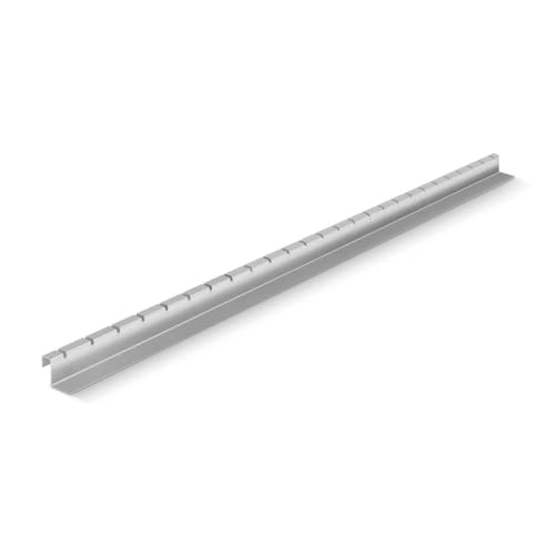 blizz-z terraflex steel Abstandsprofil V2A Edelstahl, L:2 m x H: 28 mm x T: 44,5 mm (1 Stk) | Fassadenanschluss, Kiesfangleiste, Abschlussleiste für Terrasse, Balkon rostfrei | Made in Germany von blizz-z