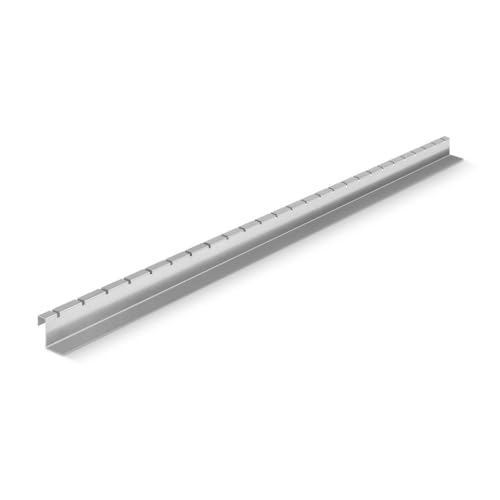 blizz-z terraflex steel Abstandsprofil V2A Edelstahl, L:2 m x H: 38 mm x T: 44,5 mm (1 Stk) | Fassadenanschluss, Kiesfangleiste, Abschlussleiste für Terrasse, Balkon rostfrei | Made in Germany von blizz-z
