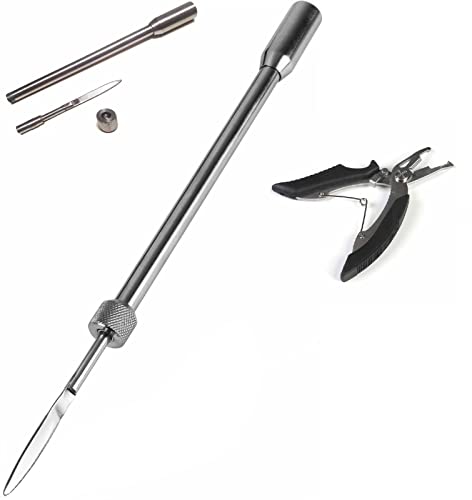 blntackle76 Set Fischtöter robust Edelstahl mit Schraubklinge Fischbetäuber Priest 2 in1 mit Klinge rostfrei Angelmesser + gratis Angelschere von blntackle76
