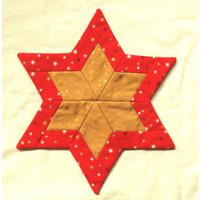 stern Patchwork Rot Gold stern Patchwork Rot Gold von blockhausstoffe