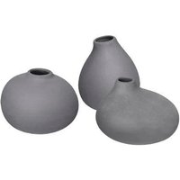 BLOMUS Dekovase "NONA, aus Porzellan, unglasiert", (Set, 3 St.), Vase in 3 unterschiedlichen und außergewöhnlichen Formen von blomus