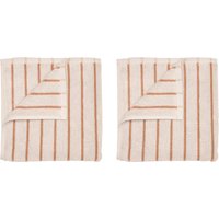 Blomus - Arto Gästehandtuch, 50 x 30 cm, moonbeam / amber brown (2er-Set) von blomus