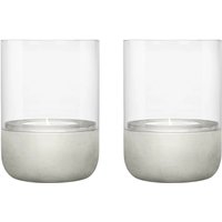 Blomus - Calma Windlicht, Ø 7 cm, klar / hellgrau (2er-Set) von blomus