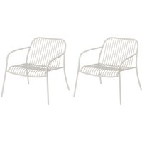 Blomus - Yua Wire Outdoor Loungesessel, silk gray (2er-Set) von blomus