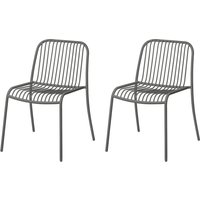 Blomus - Yua Wire Outdoor Stuhl, granite gray (2er-Set) von blomus