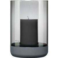 Blomus - gebraucht] Calma Windlicht ø 15 Cm Rauch Stahlgrau Licht Kerzenlicht Stehlicht B-Ware von blomus