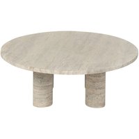 Couchtisch VOLOS rund travertine von blomus