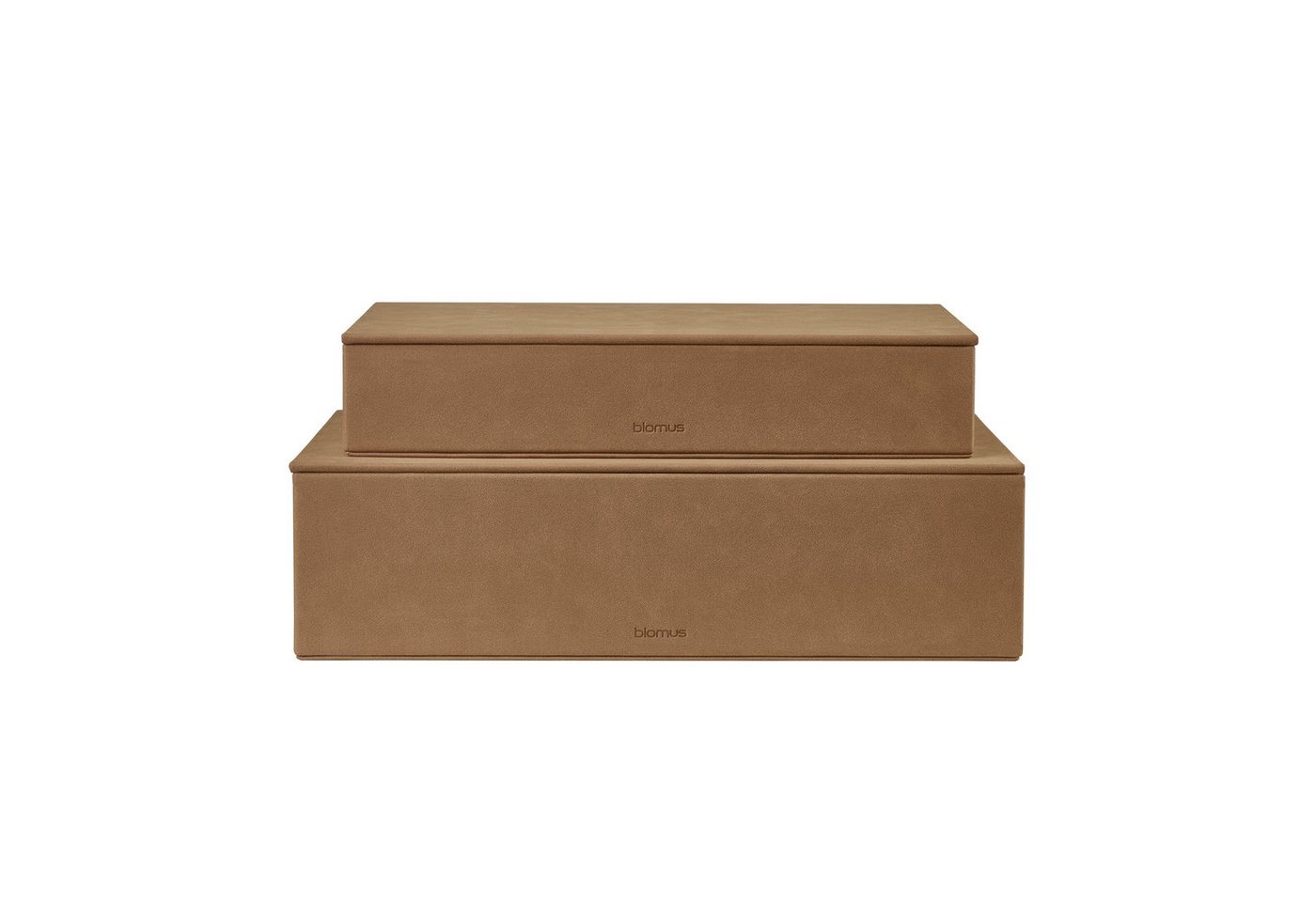 blomus Aufbewahrungsbox 2er Set -SAHLA- Organizer, Ordnungsboxen, Kisten Set, Storage Box (Set, 2 St., 2 Boxen), Funktionales Design, klare Linien, Wildlederoptik, Organizer von blomus