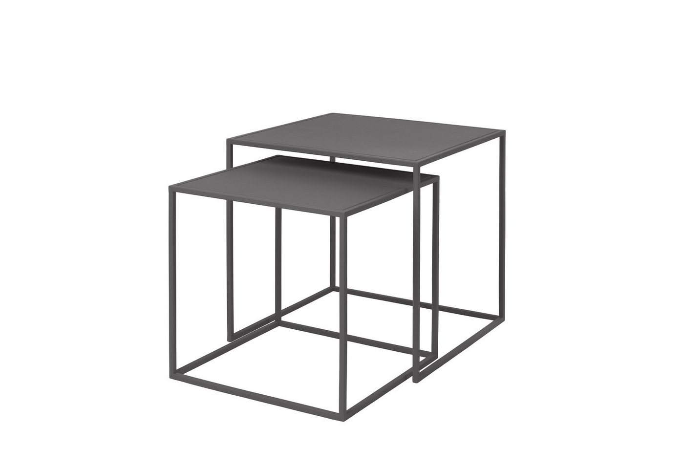 blomus Beistelltisch -FERA- 2er Set quadratische Tische: Minimalistisch, Robust & Elegant (2 Tische), Pulverbeschicht, Minimalistisches Design, Platzsparend, Quadratisch von blomus