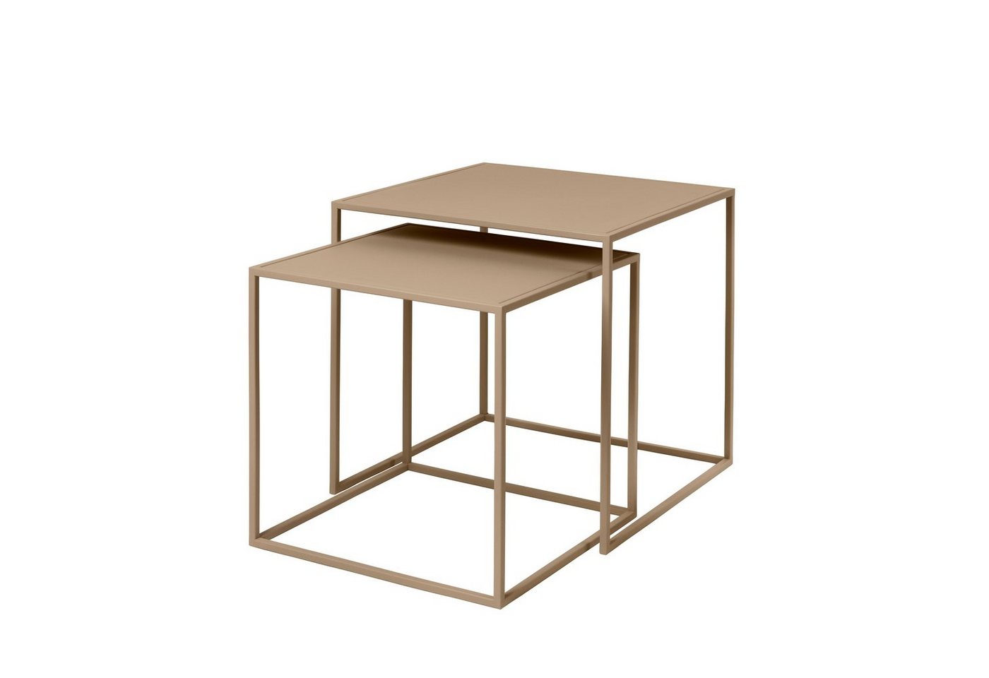 blomus Beistelltisch -FERA- 2er Set quadratische Tische: Minimalistisch, Robust & Elegant (2 Tische), Pulverbeschicht, Minimalistisches Design, Platzsparend, Quadratisch von blomus