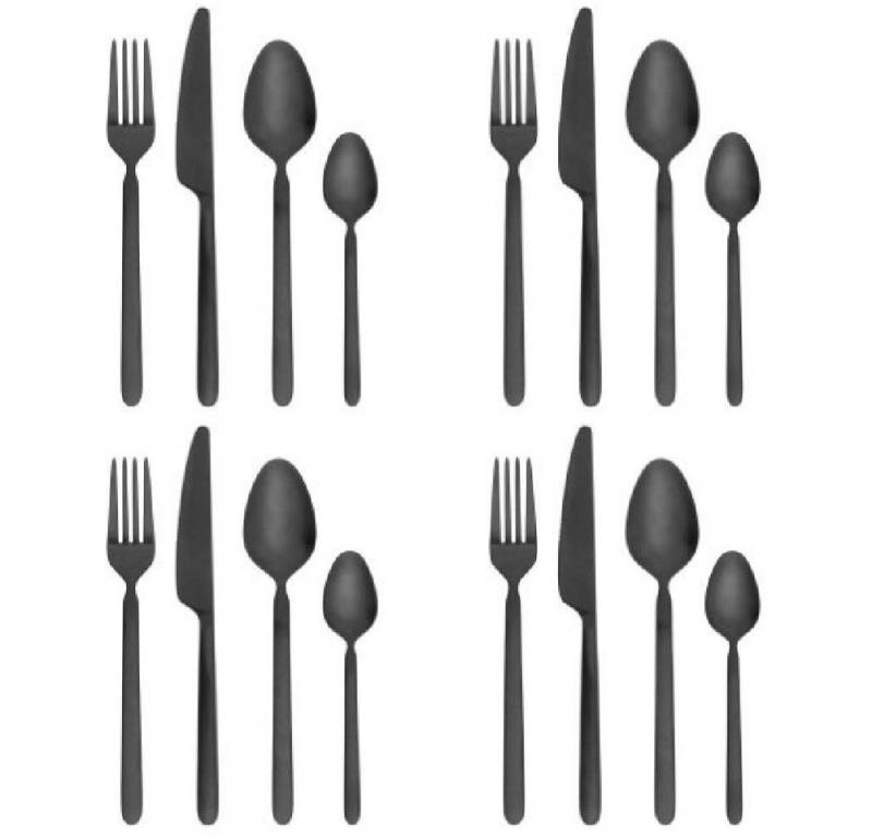blomus Besteck-Set Besteckset Stella Schwarz (16-teilig) von blomus