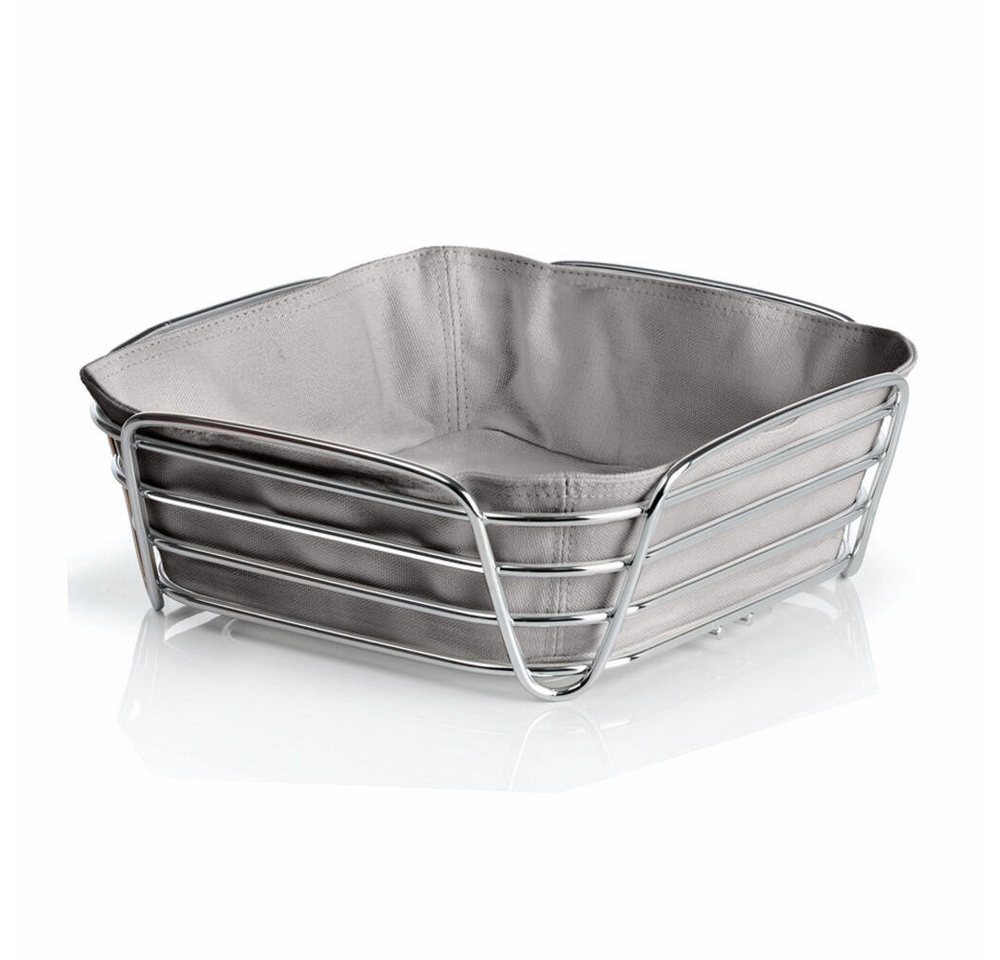 blomus Brotkorb DELARA L Groß Taupe Stahl/Baumwolle, Stahl, (1-tlg) von blomus