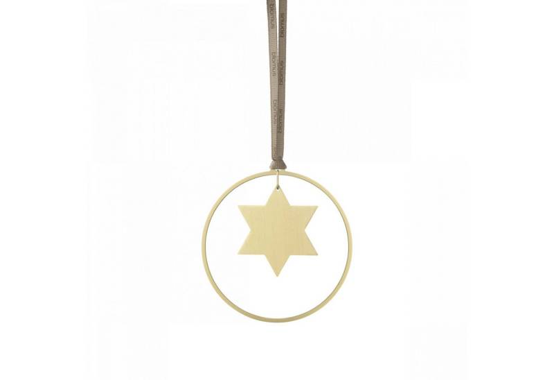 blomus Christbaumschmuck -KITAI- Edler Weihnachtsschmuck im 4er Set: Skandinavische Eleganz (4-tlg), Designer, Weihnachten, 4er Set, Hochwertig, Formen, Messing, Satinband von blomus