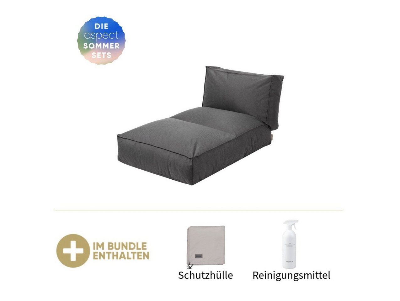 blomus Daybed Blomus Bett S STAY Coal, inkl. GRATIS Schutzhülle & Reinigungsmittel von blomus