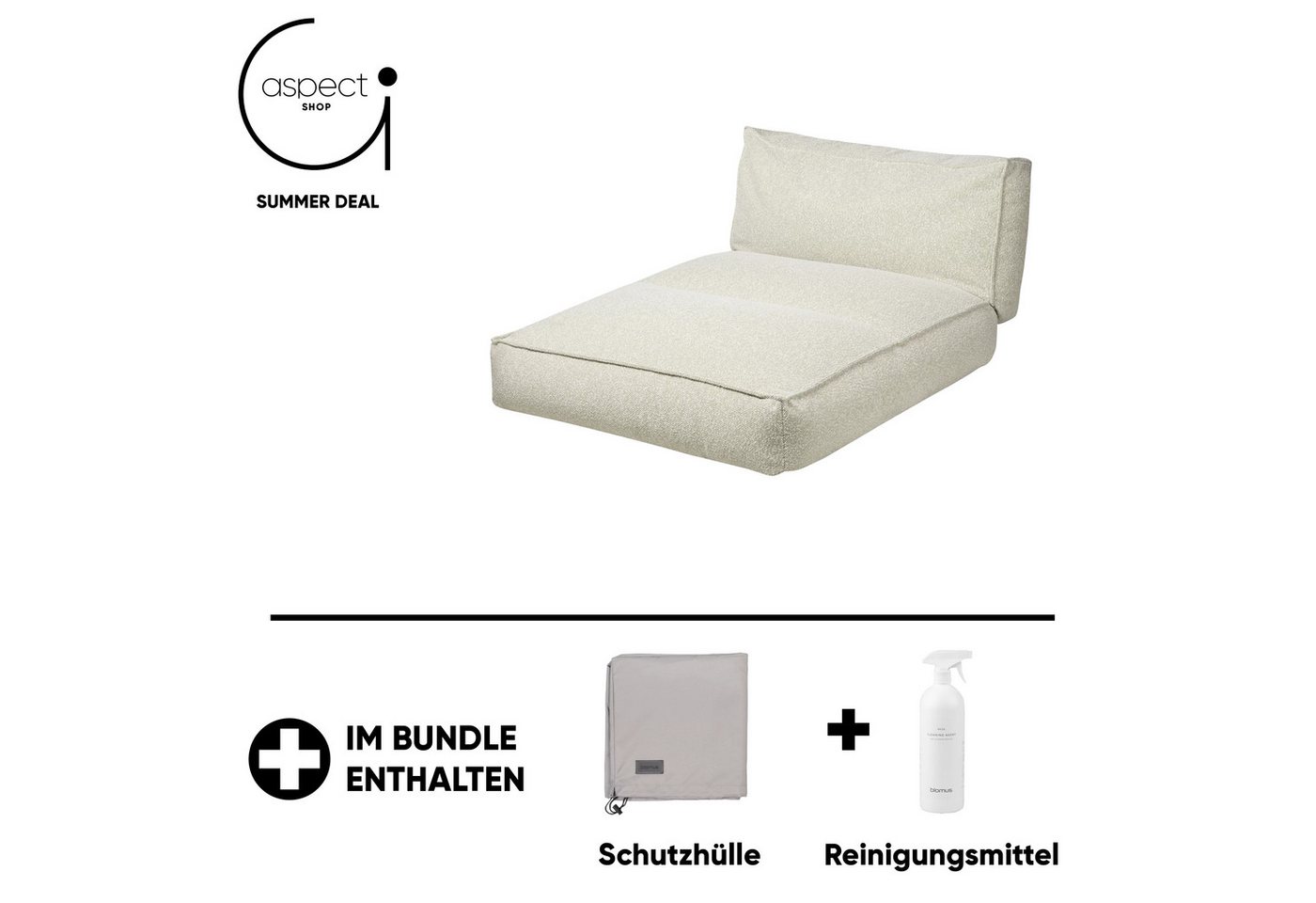 blomus Daybed Blomus Bett Stay Special Edition Reah Sand + Gratis Hülle & Reinigung von blomus